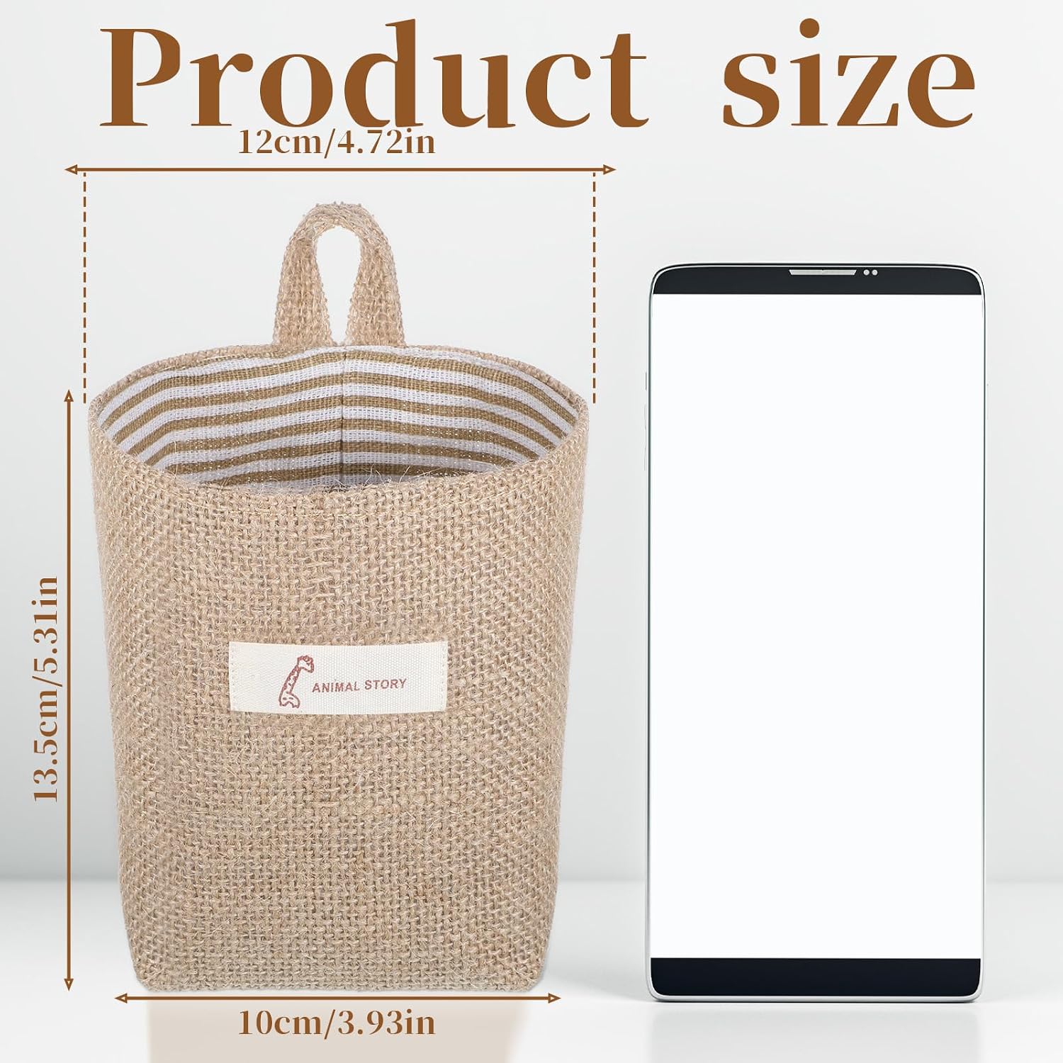 2 Pack Hanging Basket for Door Small Hanging Baskets Jute Wall Basket