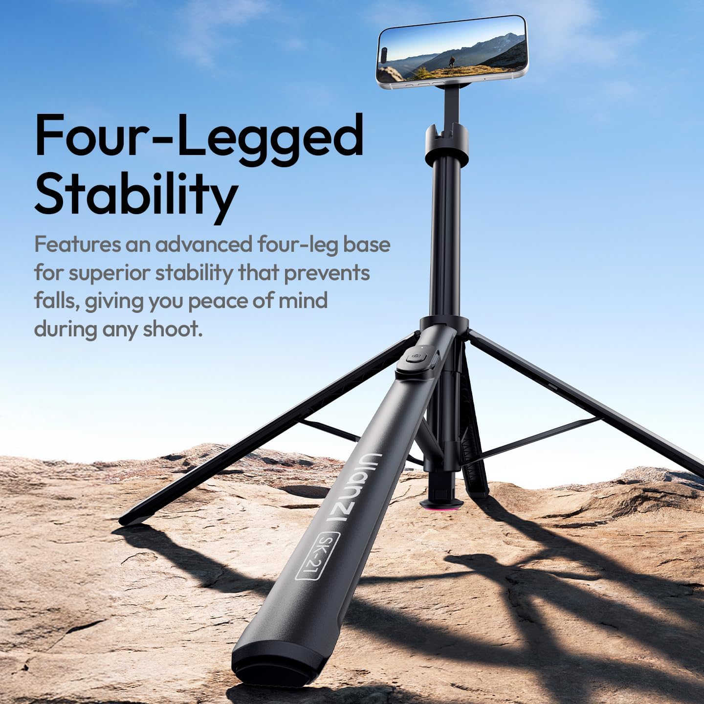 ULANZI Ungraded Magnetic Phone Tripod-71'' Auto Open Selfie Stick