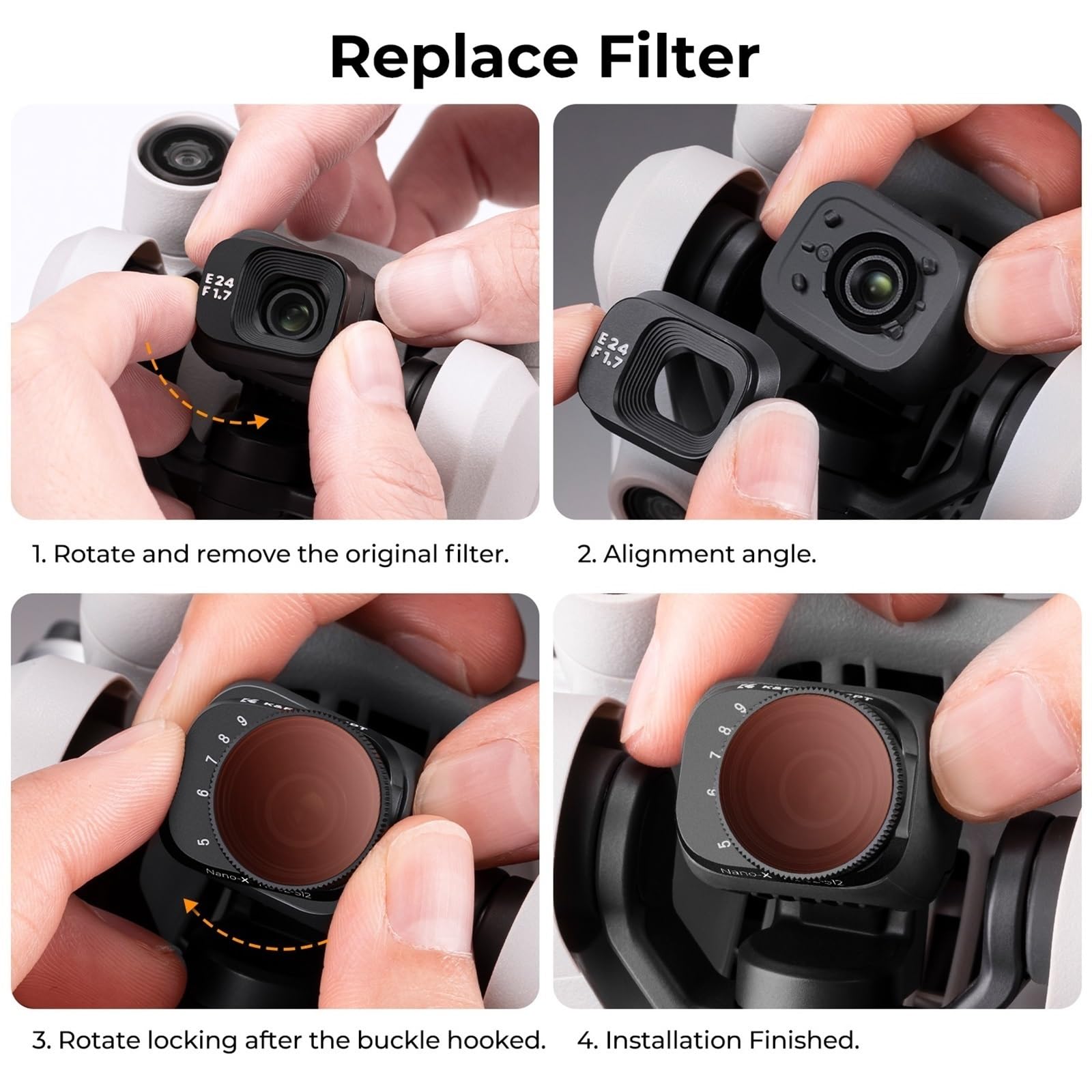 Juego De Filtros ND Variables Con Revestimiento Multicapa Compatible Modelos DJI Mini 3