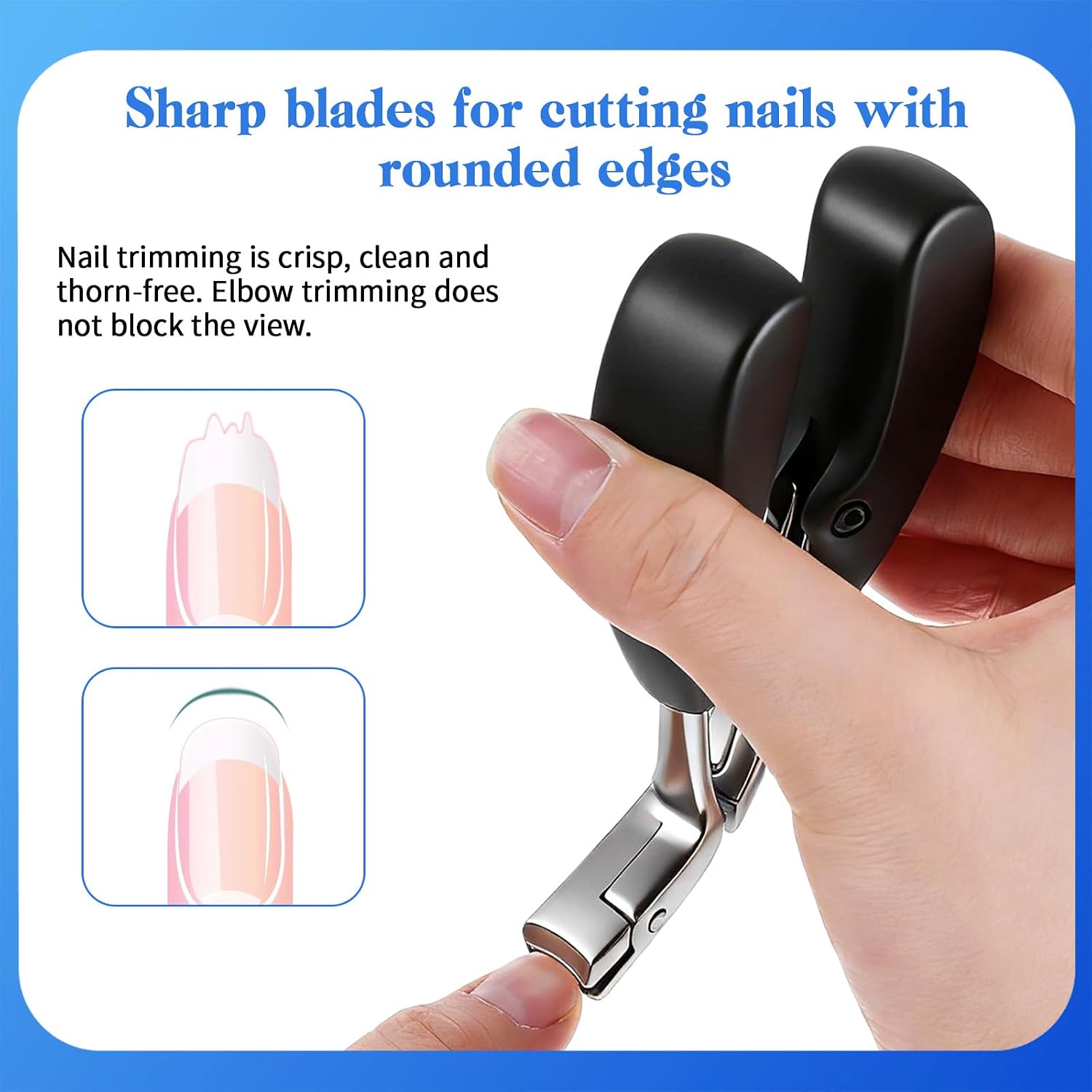 Toe Nail Clippers for Seniors, Long Handle Toenail Clipper Heavy Duty Toenail Clippers for Thick Toenails and Fingernails Ergonomic Nail Clipper for Adults Seniors