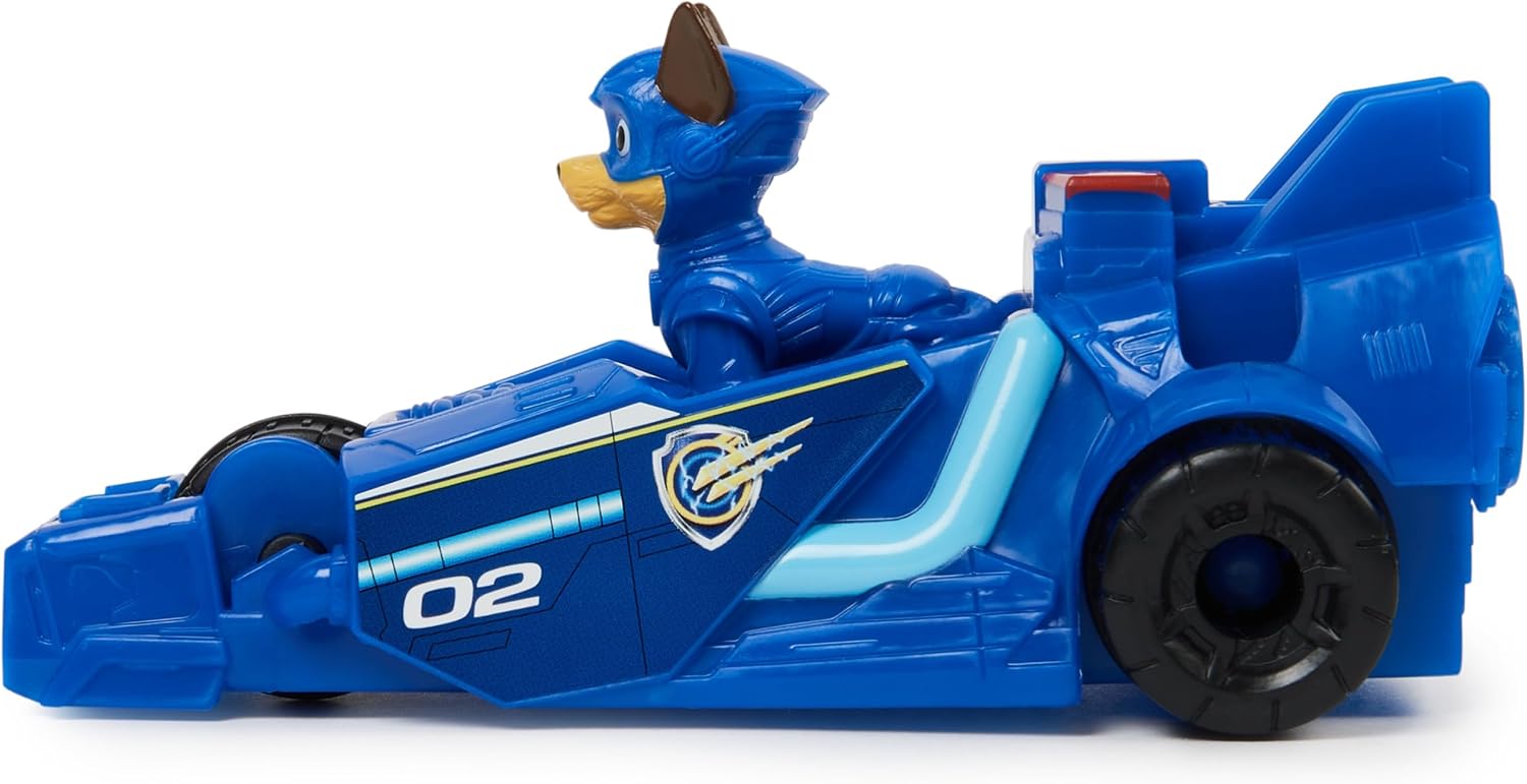 PAW Patrol: The Mighty Movie, Collectible Mighty Pups Chase Toy Figure and Police Car Toy, Kids Toys for Boys & Girls 3+