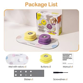 Amazon | MEWOOFUN 犬用 録音ボタン 2個入り 会話ボタン 音声