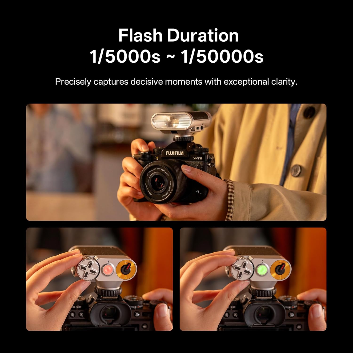 VILTROX Z1+ Camera Mini Flash Speedlite, GN12 6500K Hot Shoe Camera Flash Light with 7 Levels, S1/S2 Optical Control, Detachable Softbox Compatible with Canon Fuji Nikon Panasonic Olympus Cameras