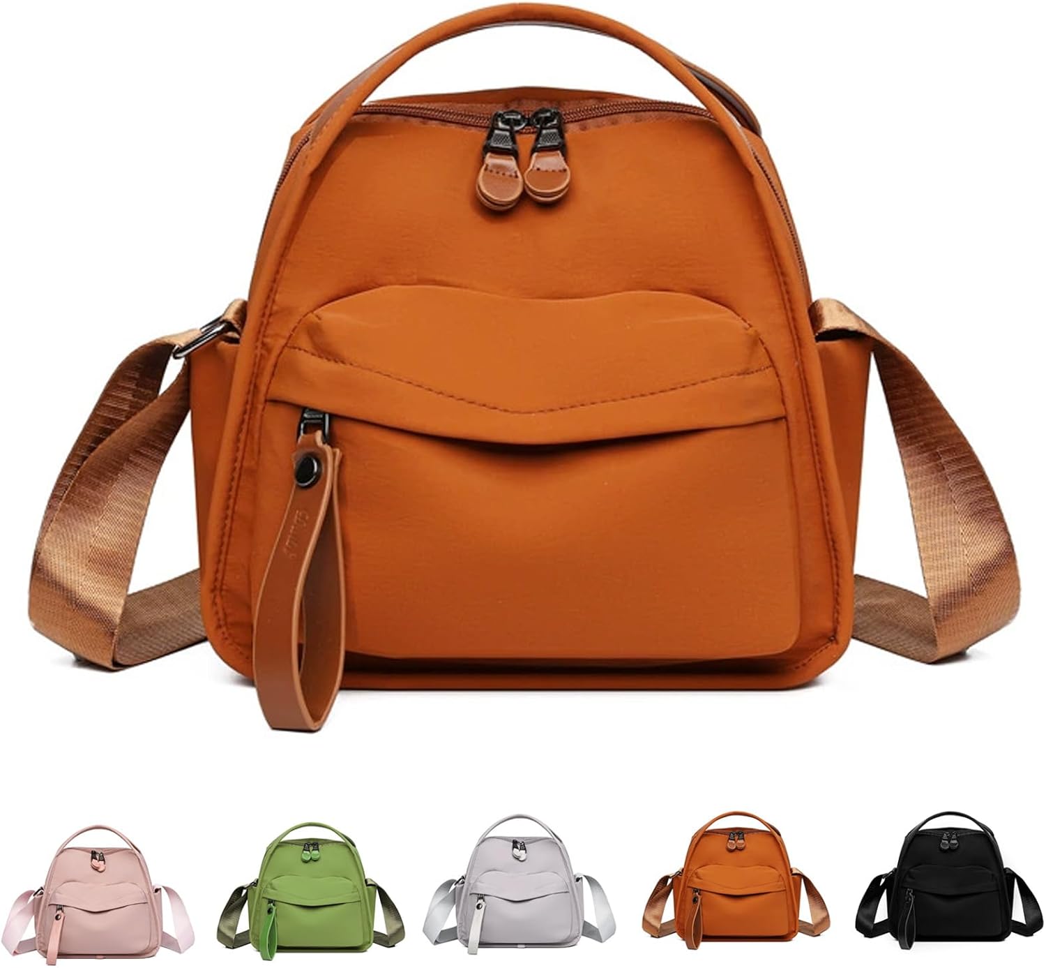 Women's Crossbody Bag, Fashionable Casual Large Capacity Cross Body Shoulder Bags Solid Nylon Handbags