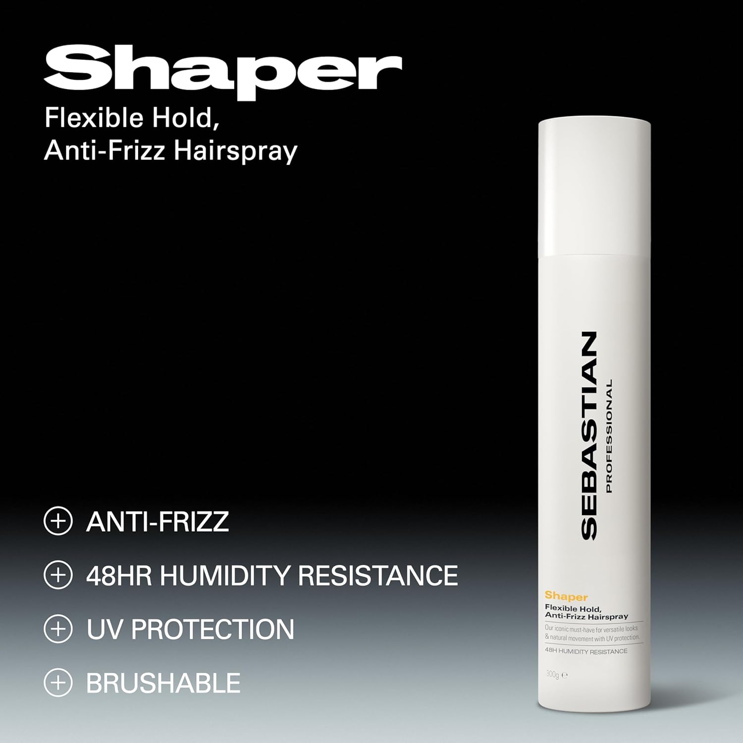 Sebastian Professional Shaper Classic Hairspray | Flexible to Medium Hold | Brushable & Versatile Styling Control | For All Hair Types