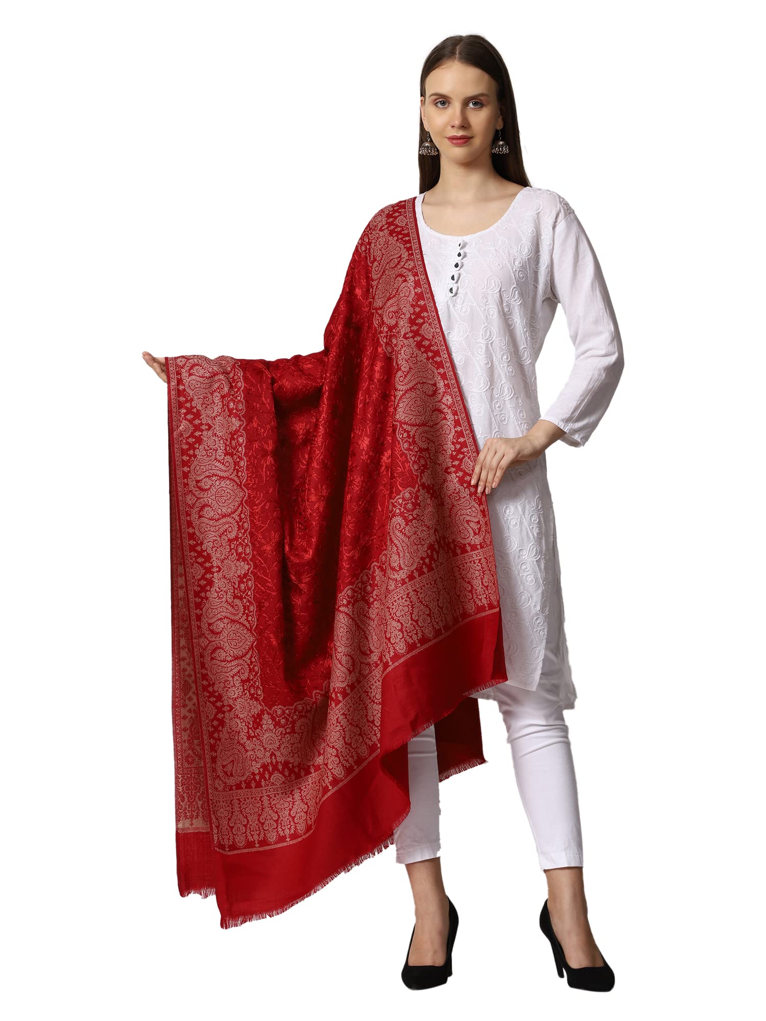 Kashmiri Kani Wool Shawl for Women (2J119)-image-34