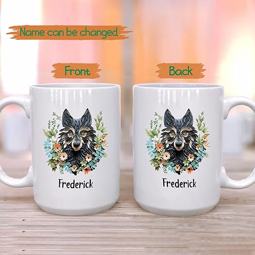 Miniatura 9 de Taza de café personalizada con nombre de tigre, regalo para cumpleaños y Navidad, taza de café personalizada de tigre de animales de origami de 11