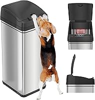 Vista 15 de iTouchless Prime - Cubo de basura con sensor de 13.2 galones, delgado y ahorra espacio, construcción duradera a prueba de abolladuras, contenedor