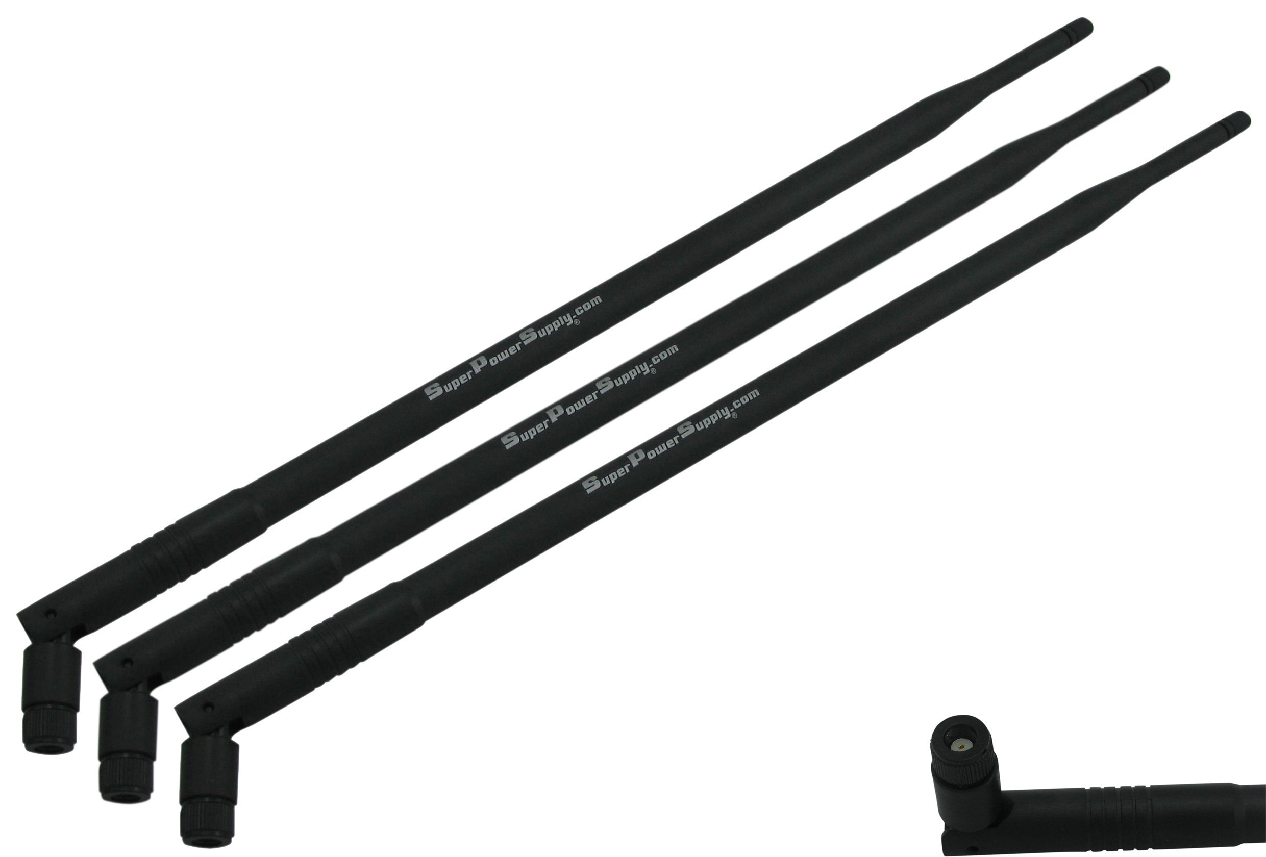 Super Power Supply? 3 x 9dBi 2.4GHz 5GHz Dual Band WiFi RP-SMA Antenna for Routers Asus RT-AC66U RT-N66U RT-N16 AC1750 D-Link DIR-655 DIR-665 N900 Buffalo WZR-HP-G450H Netgear Nighthawk R7000 Linksys
