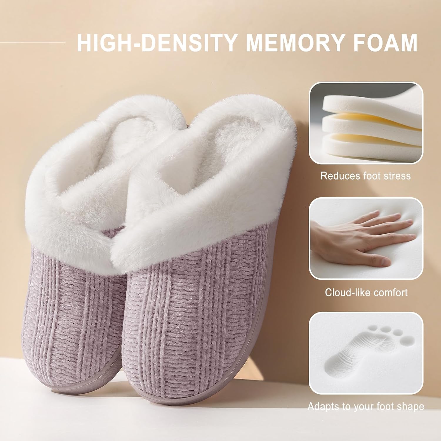 Slippers for Women Fuzzy House Slip on Indoor Outdoor Bedroom Home Shoes image 3