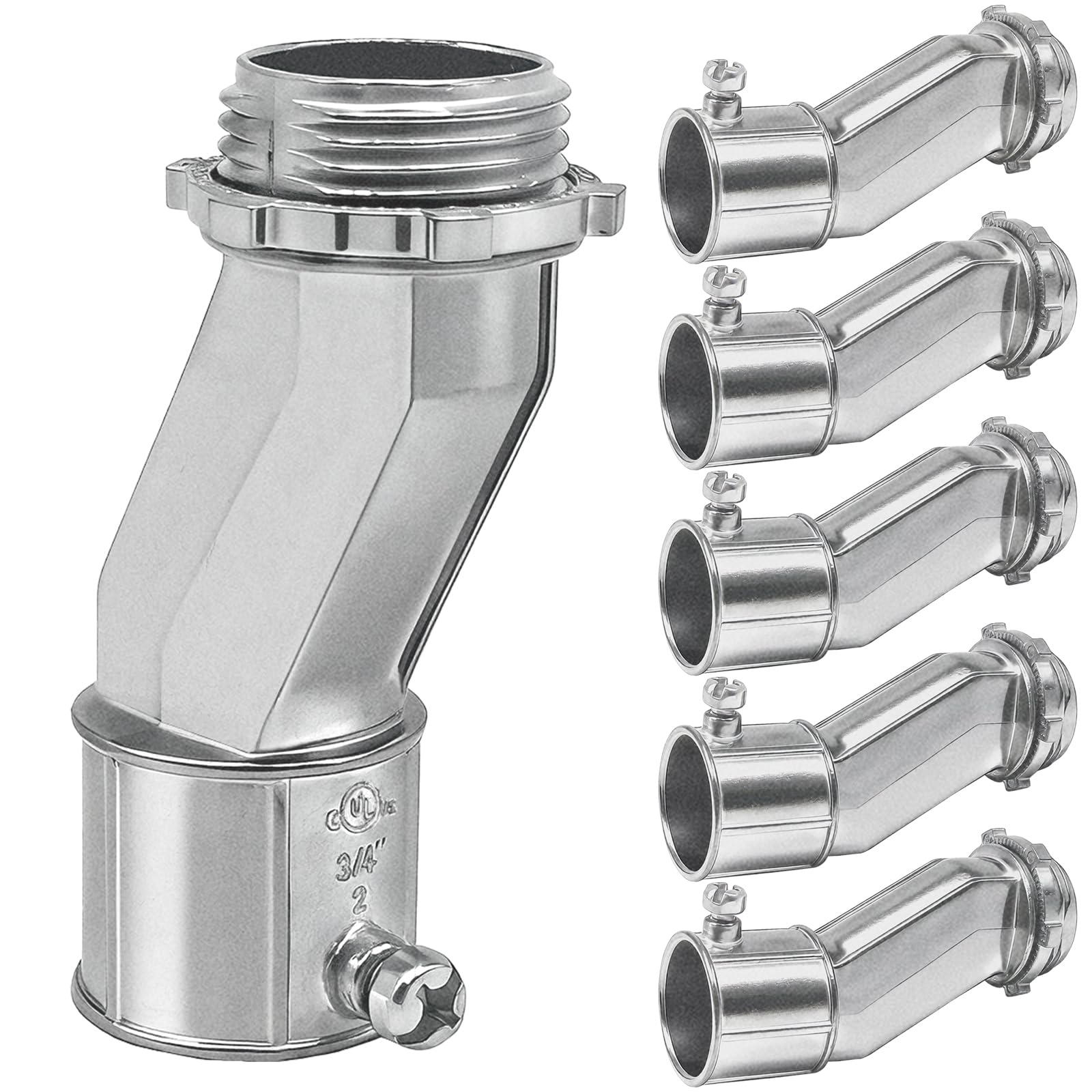 Conector de conducto EMT 3/4 de acero galvanizado reforzado para proyectos eléctricos estables
