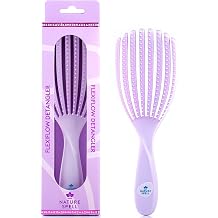 Nature Spell FlexiFlow Detangling Hair Brush, Flexible Strands for Gentle Brushing, Eliminates Knots & Reduces Breakage, Suitable for All Hair Types, Purple