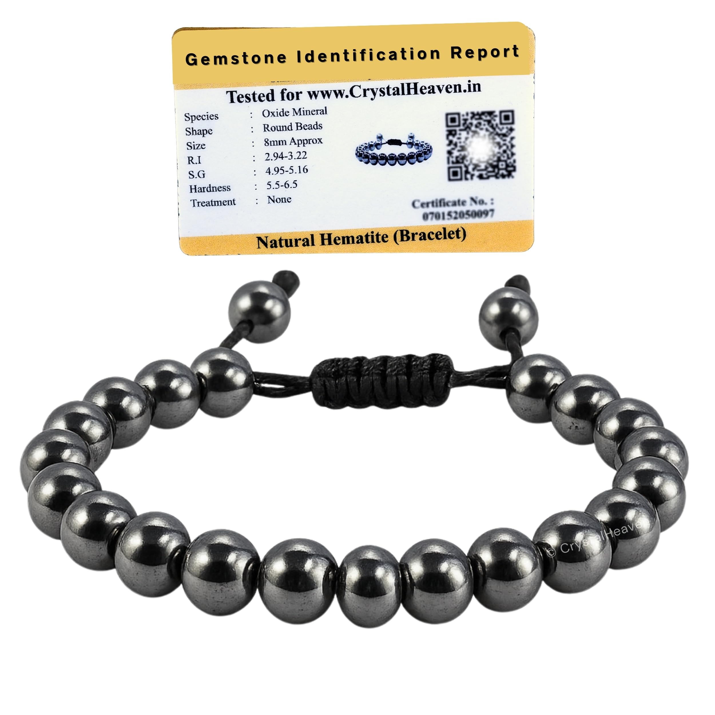 Certified Crystal Bracelet for Women Men with Healing Crystal and Reiki Stone - Original Authentic Gemstone Adjustable Beaded Bracelet for Money, Wealth Success & Positive Energy