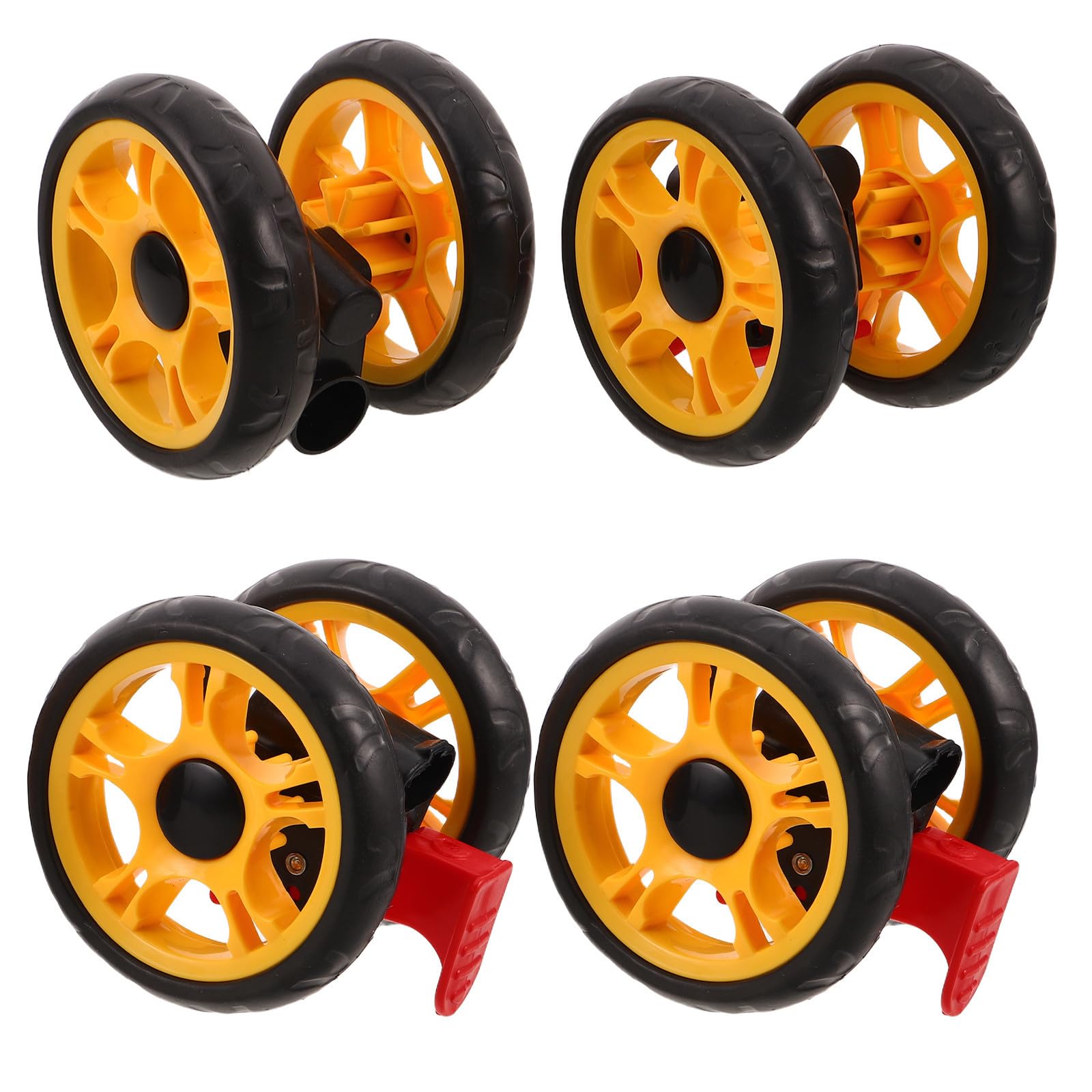 Roue de Rechange pour Poussette, Lot de 4 Set de Pièces en Plastique