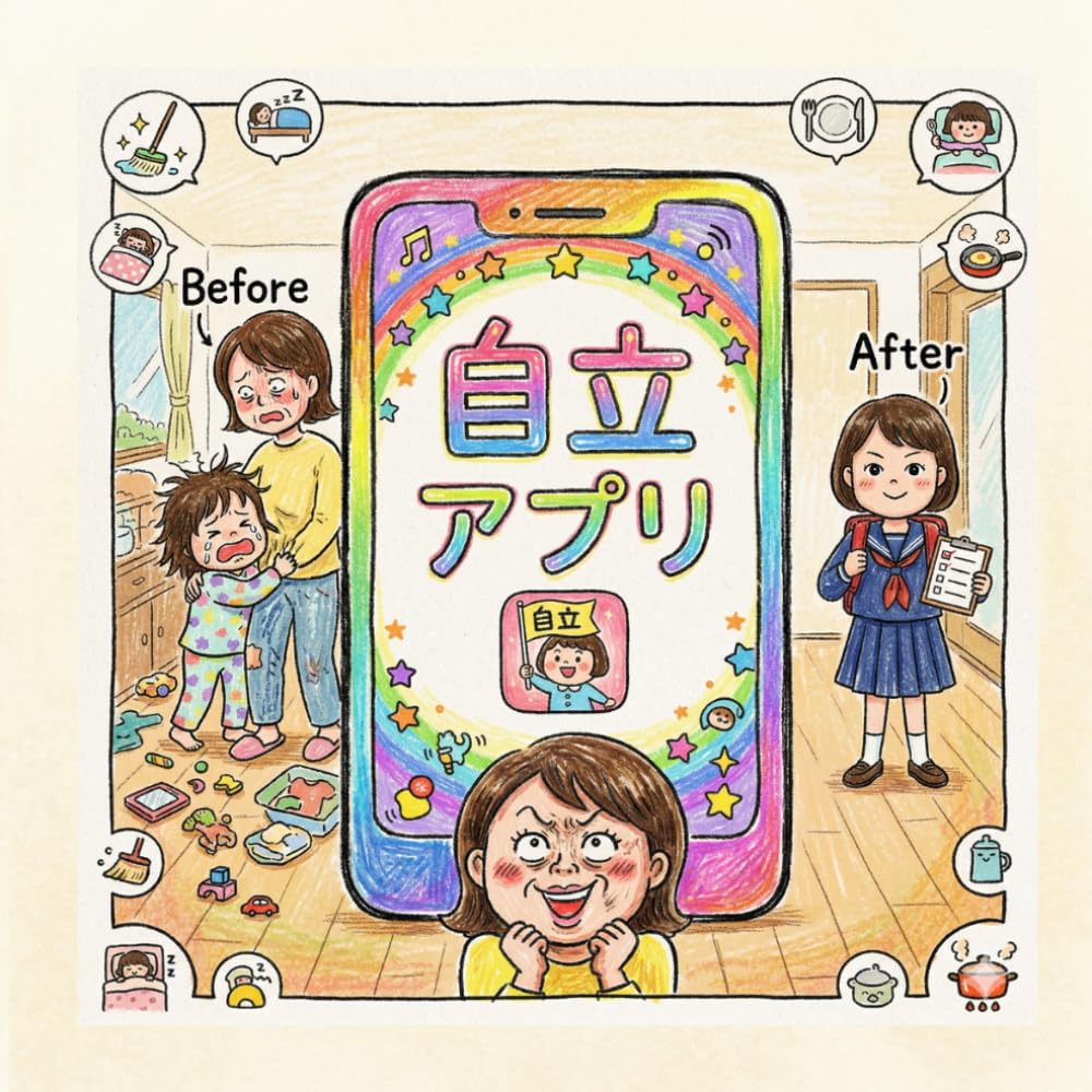 自立アプリ: 甘えん坊のこどもが自立する不思議なアプリの物語