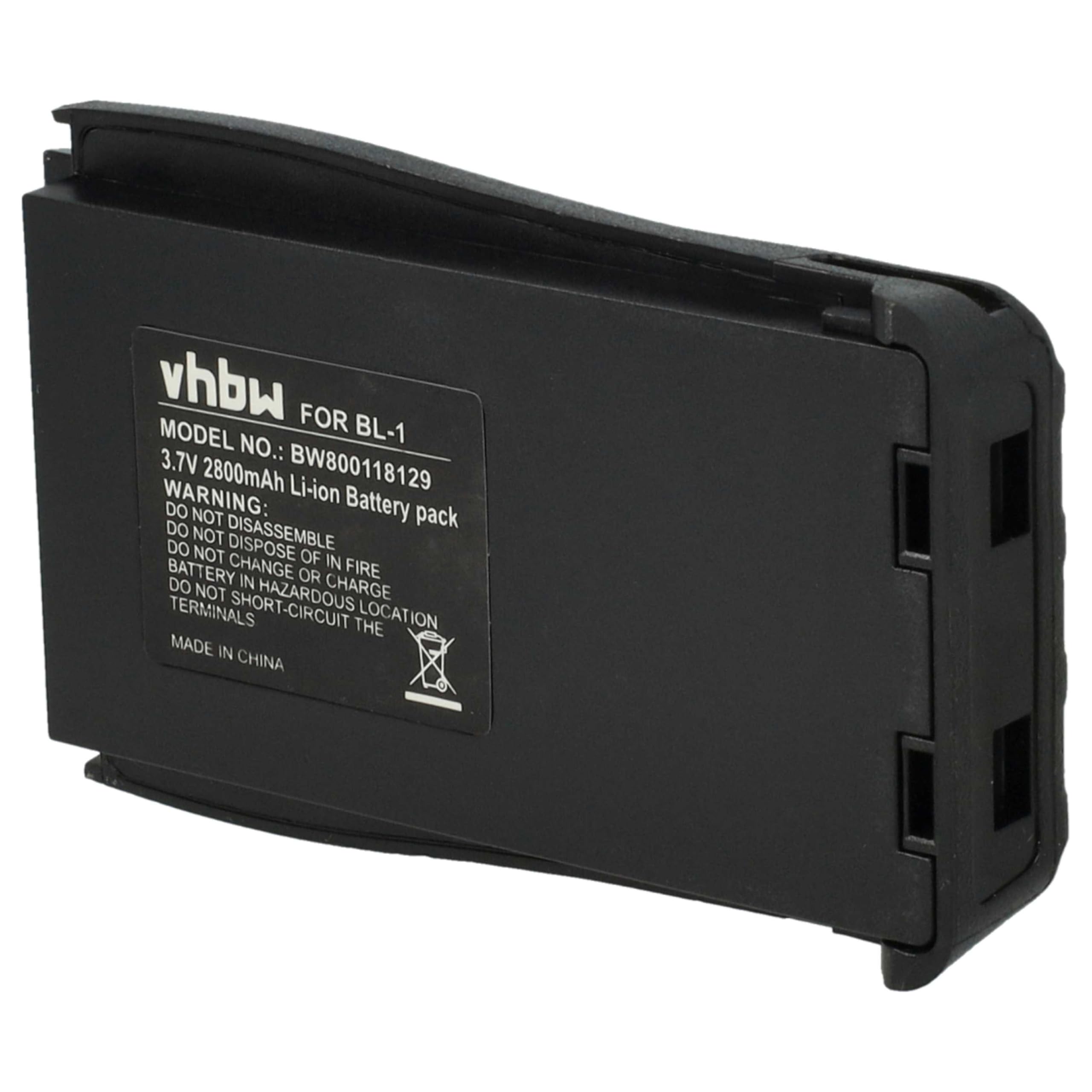 vhbw 5 x akumulator kompatybilny z Baofeng H777, BF-666S, BF-777S, BF-888S, krótkofalówka (2800 mAh, 3,7 V, litowo-jonowa)