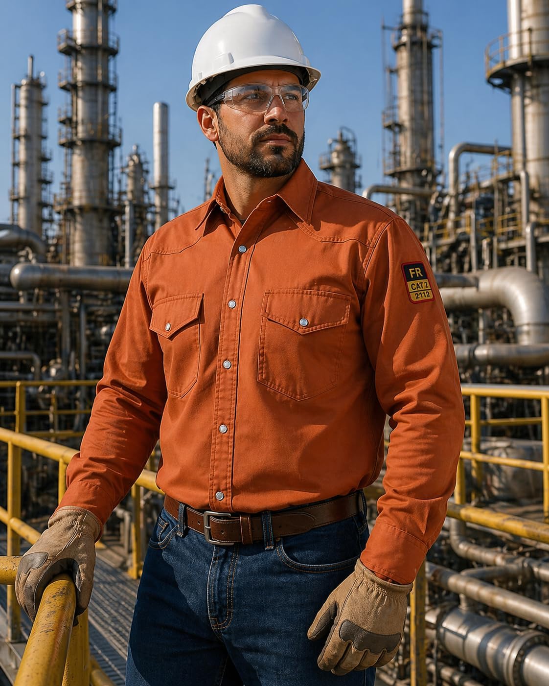 Just In Trend Flame Resistant Light Weight FR Shirt for Men - 88% Cotton, 12% Nylon, 7oz, NFPA 2112