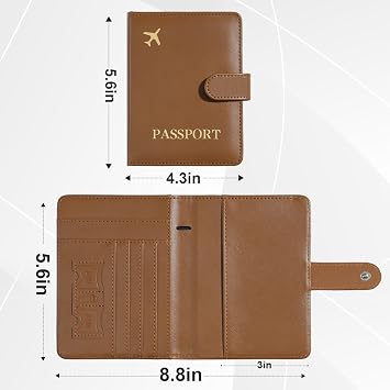 Passport Holder with AirTag Slot, Travel Passport Book Wallet