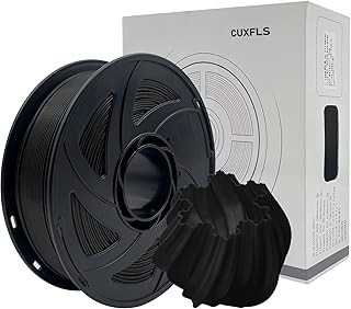 CUXFLS 3D Printer Filament, Toughness PLA Filaments for 3D Printing, Neatly Wound Filament, Good Vacuum Packaging Consumables 1kg Spool (2.2lbs), 330 Meters, Black