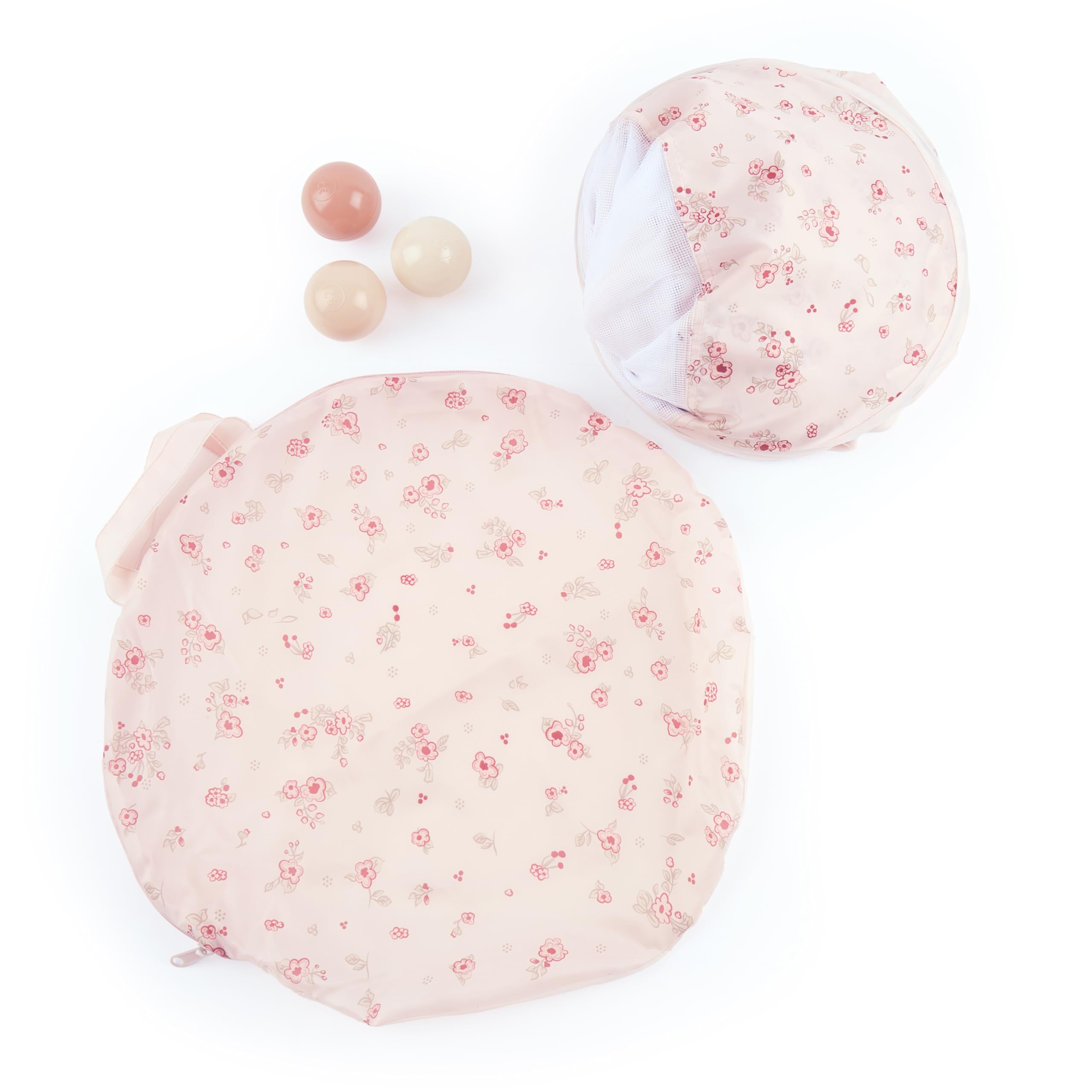 Bieco Namiot dziecięcy i basen z piłkami Pop up Dreamy Flowers z 50 piłkami | Namiot księżniczki dla dzieci | Namiot do zabawy dla dziewczynek