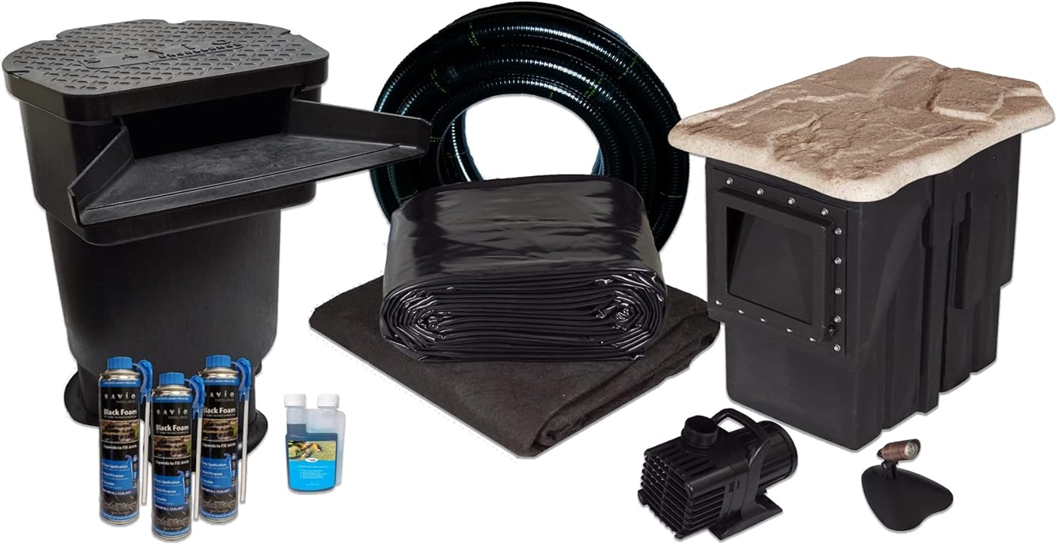 HALF OFF PONDS Complete PRO 5200 Water Garden and Pond Kit with 20 Foot x 30 Foot PVC Liner - PVCLH0
