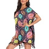 ZzWwR Womens Fashion Stylish Chiffon Tassel Beach Bikini Swimwear Bathing Suit Cover up
