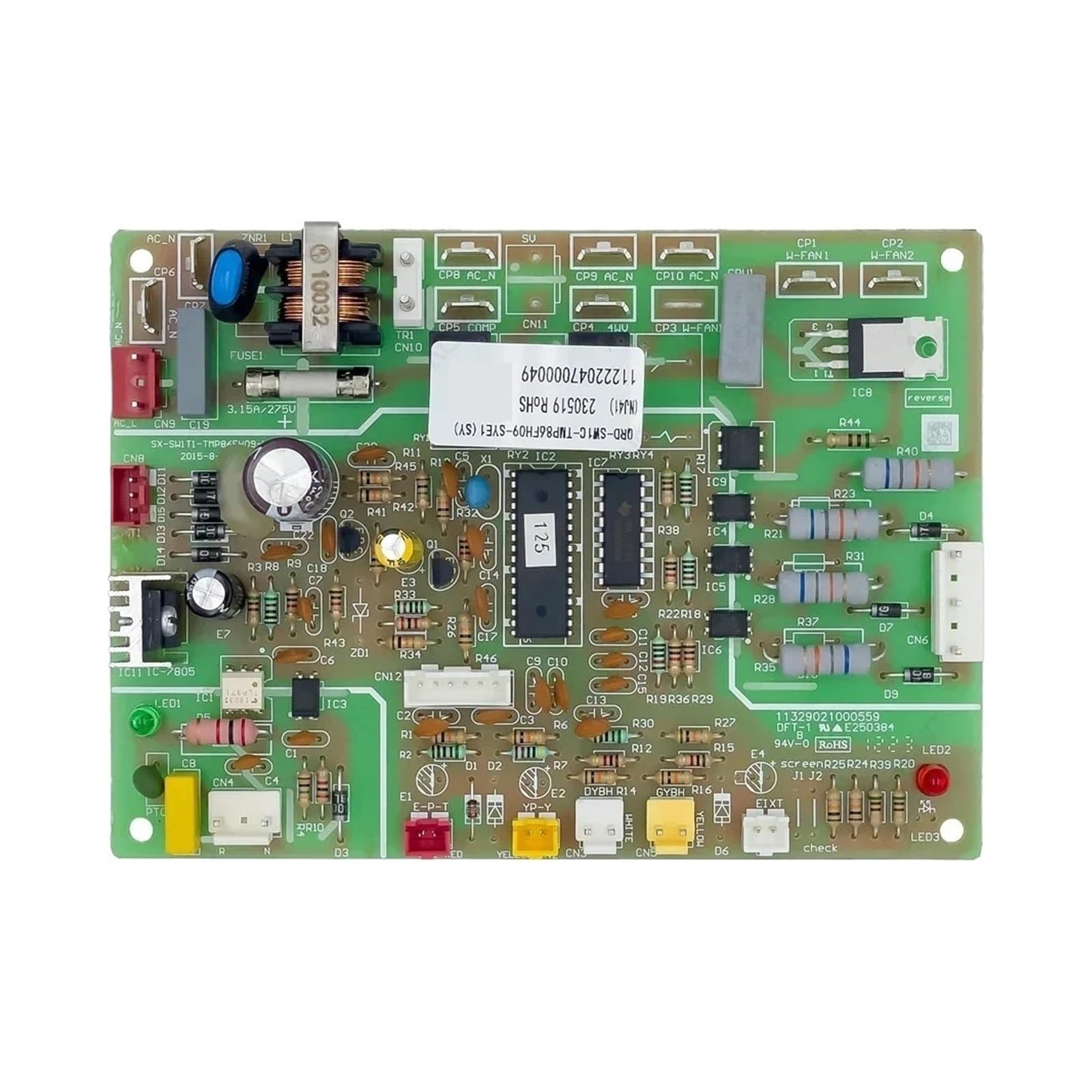 Air Conditioner Control Board ，Compatible For AUX ，QRD-SW1C-TMP86FH09-SYE1 Circuit PCB 11222047000049 Conditioning Parts