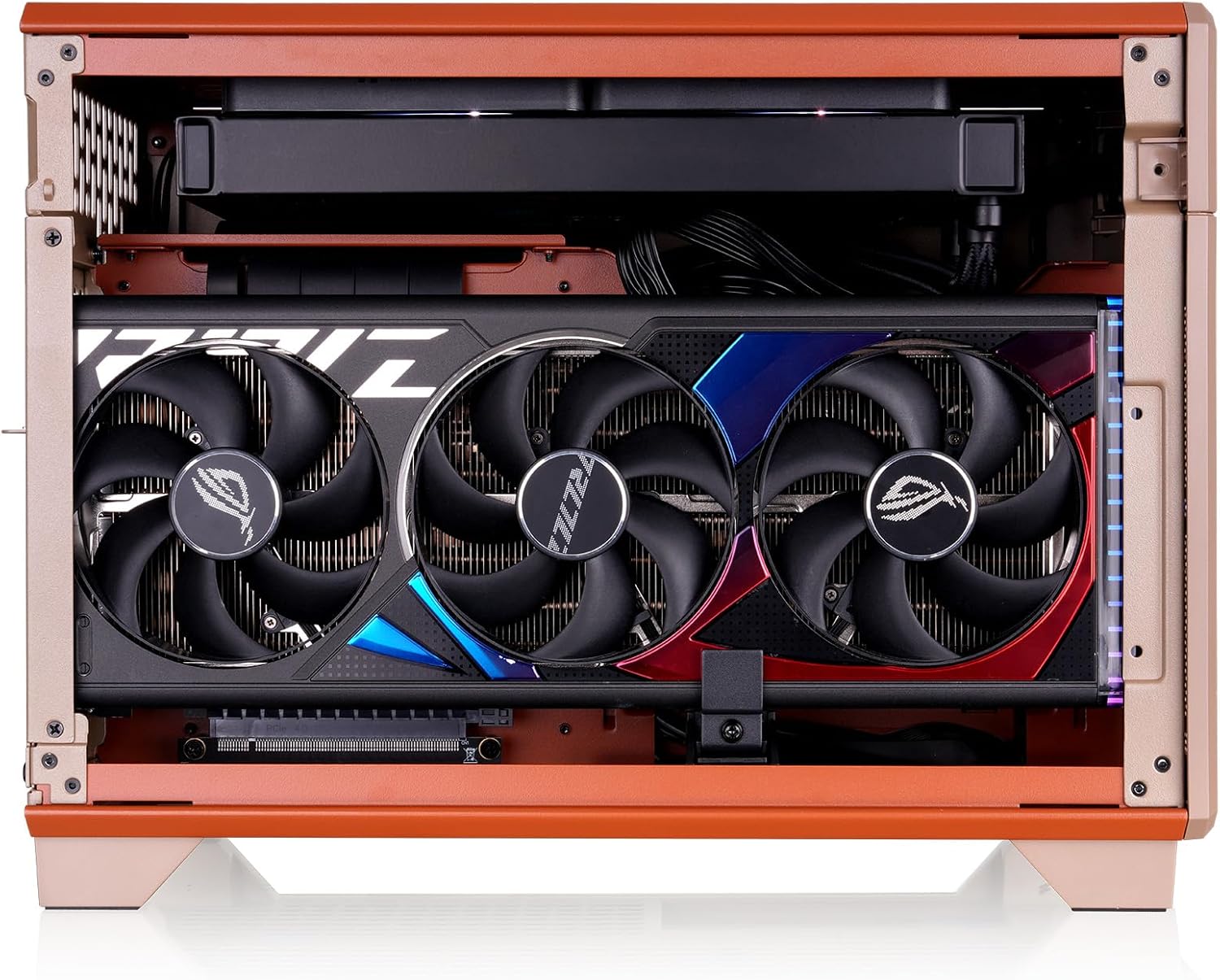 Thermaltake TR100 SFF Chassis; mITX Support; 18.9 Liters; PCIe 4.0 Riser Cable Included; 360mm GPU Clearance; 280mm Radiator Support; Removable PCIe Bracket; Gravel Sand; CA-11A-00SGNN-00