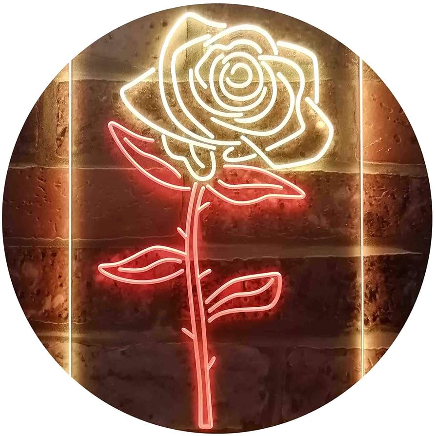 Amazon.co.jp: Rose Flower Room Dual Color LED看板 ネオン