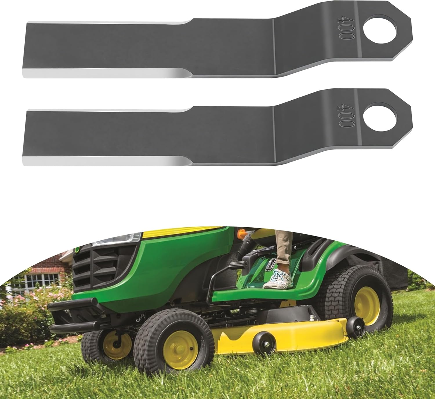 Cutter Lawn Mower Blades,Replacement for Bush Hog Blades- Compatible with Skid Steer, ATV Mower King, ASV, Bobcat, John Deere, Kubota, CAT, Compact Track Loader-Heavy Duty AR400 Steel 7mm Thickness