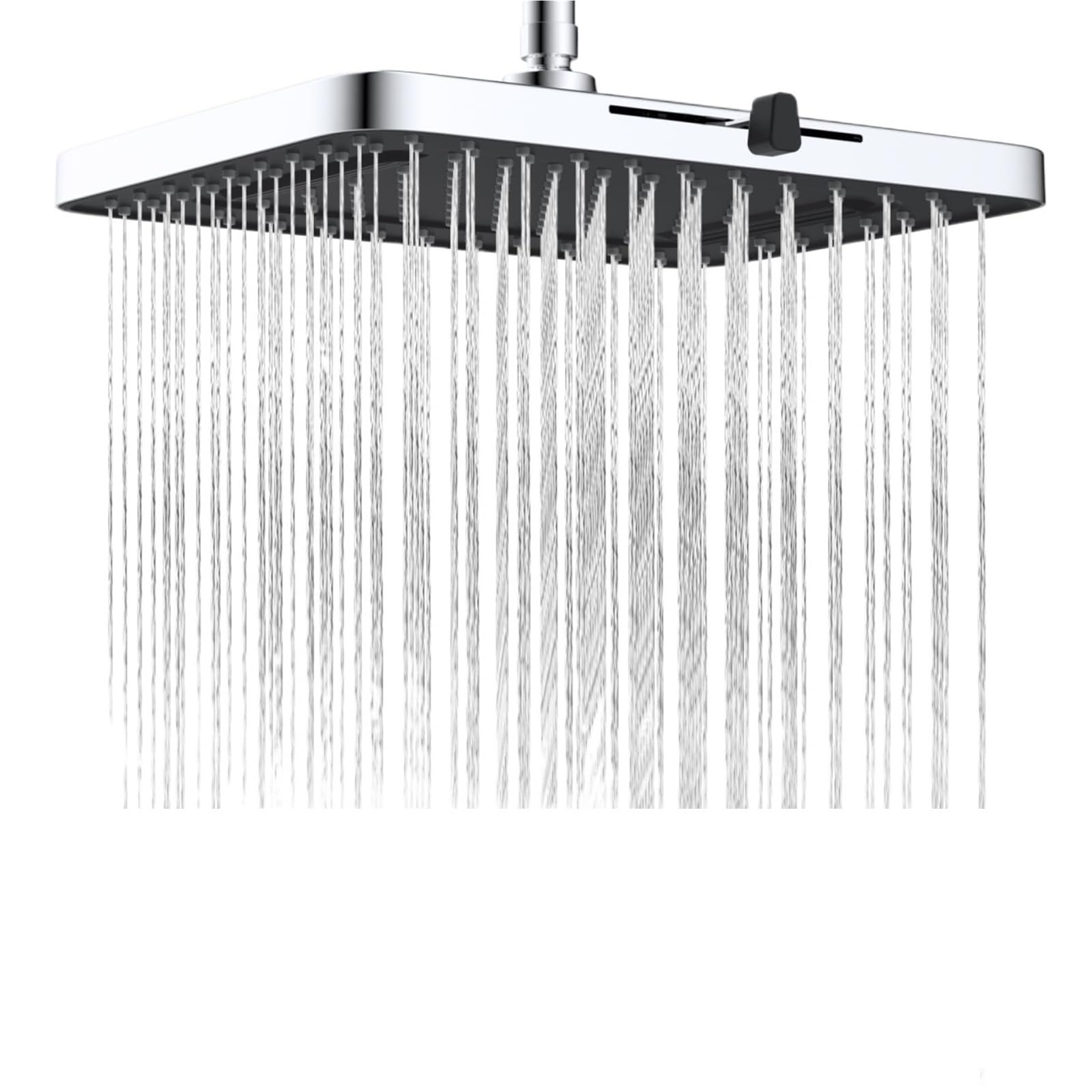 Pommeau de douche effet pluie cascade en chrome brillant avec large tête 13 pouces