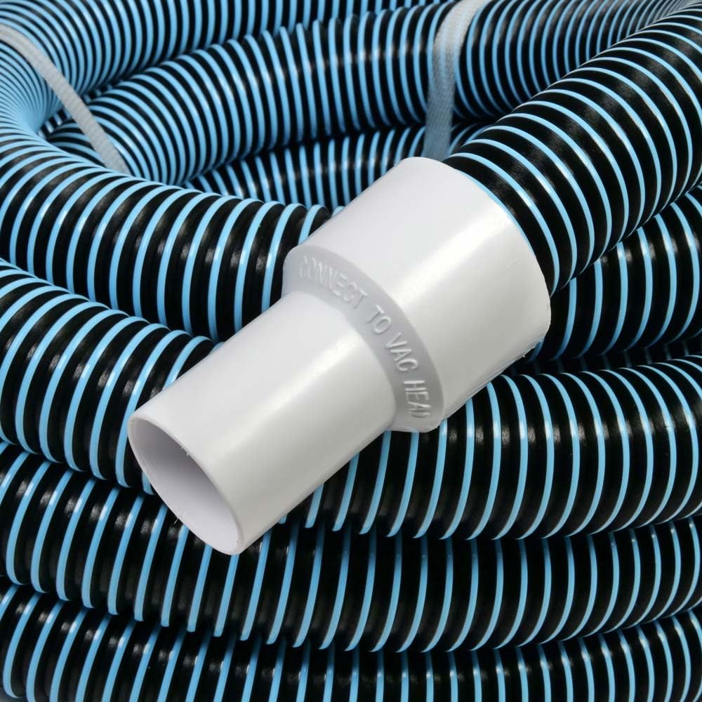 8m Poolschlauch 38mm mit drehbarer Muffe - Premium Saugschlauch für Bodensauger - Elastische Muffen - UV-beständiger Kunststoff - Sehr gute Schwimmfähigkeit
