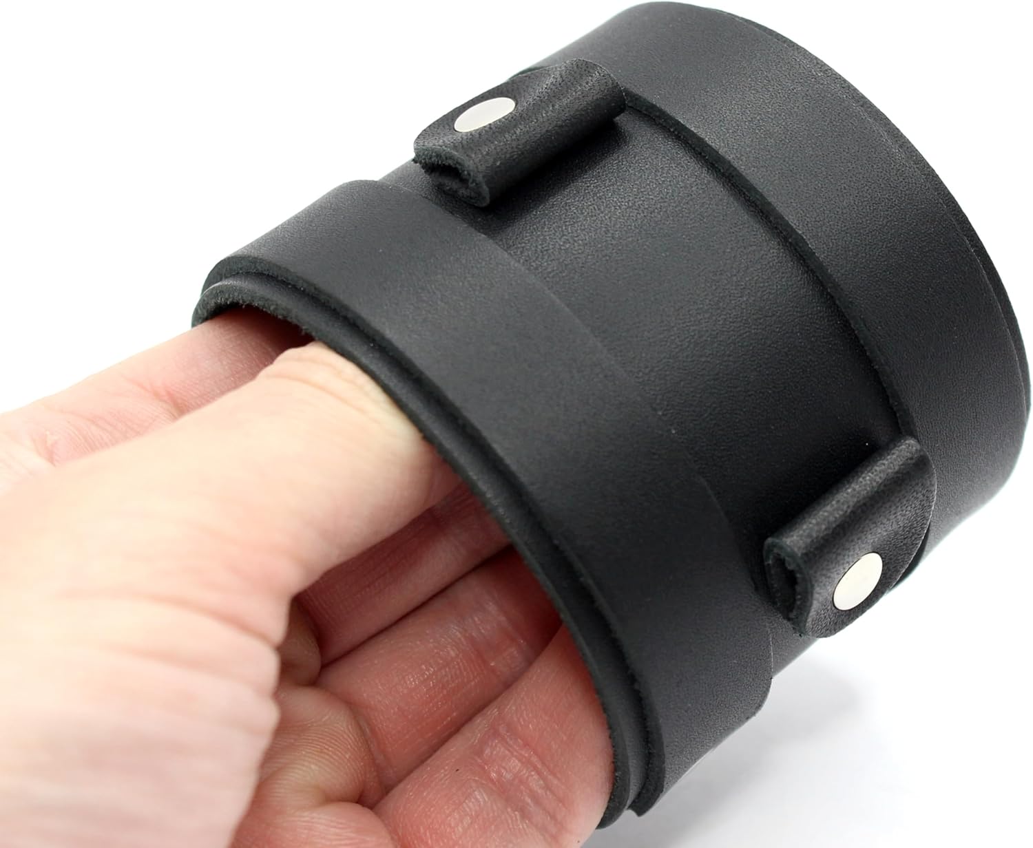 Steampunk watch cuff - handmade extra wide leather watch strap 16-24 mm lugs double buckled design