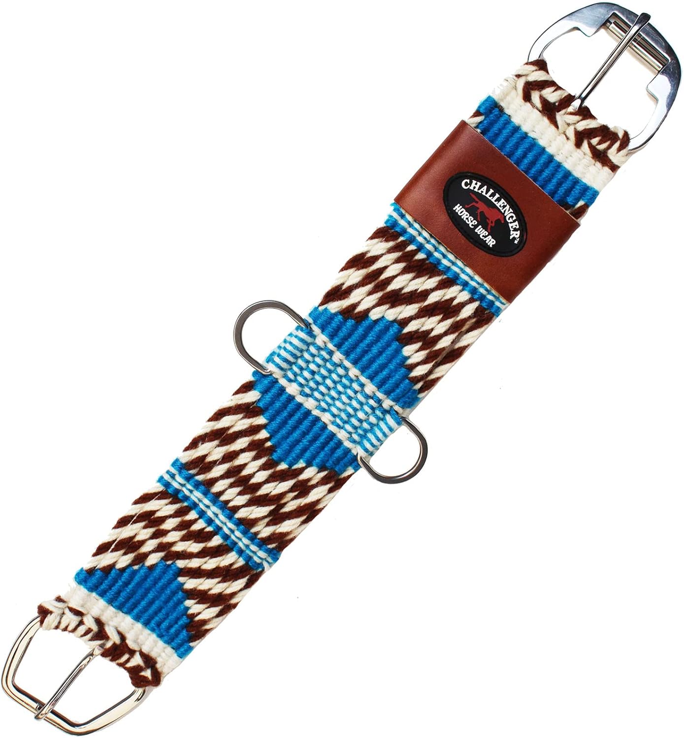 CHALLENGER Horse 32" Horse Western 27 Strand Double Weave Two-Tone Mohair Straight Cinch 97RT14-32
