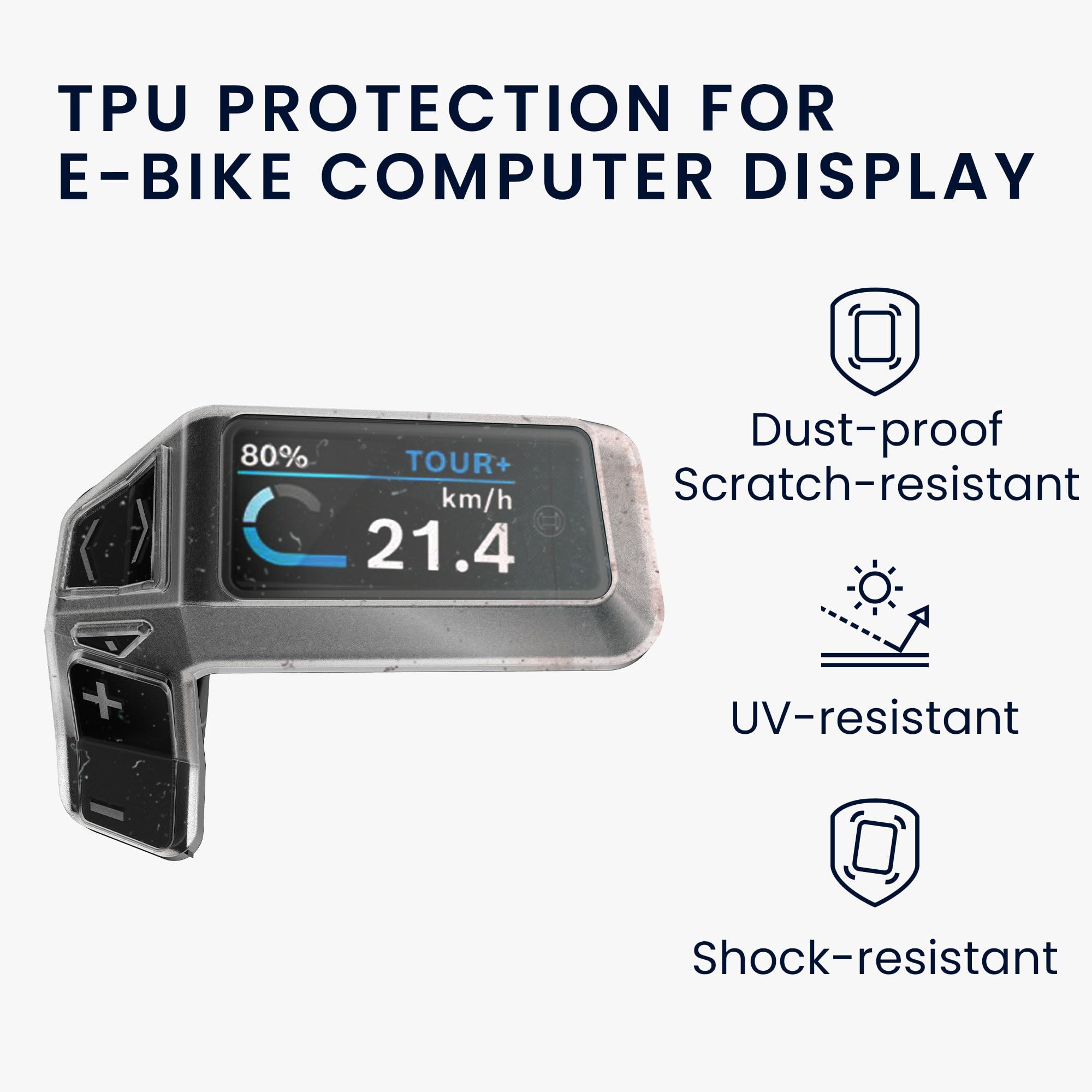 kwmobile EBike etui na komputer rowerowy kompatybilne z Bosch Purion 200 - przezroczysta osłona nawigacji GPS - przezroczysta