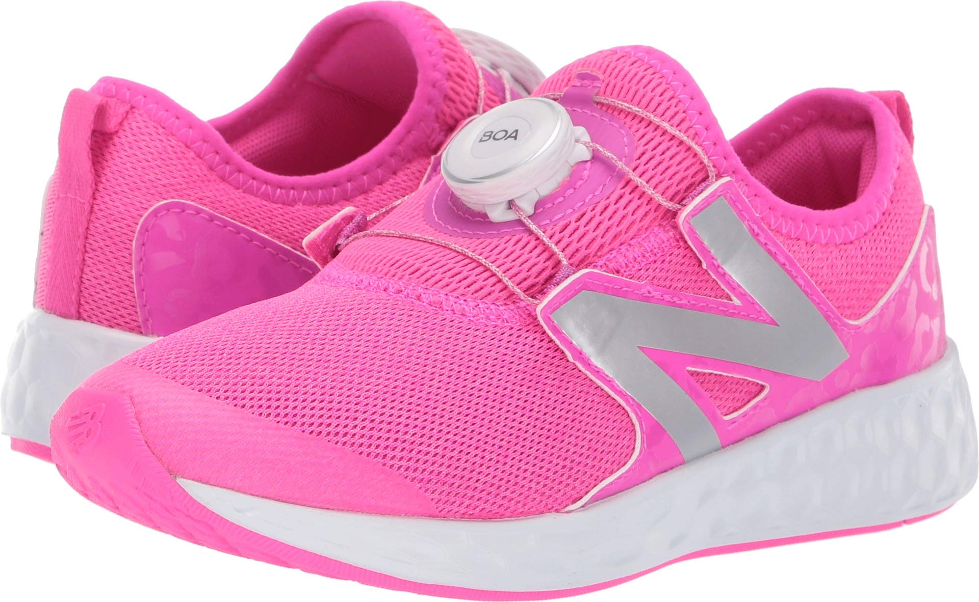 New Balance Kid's N Speed Boa V1 Running Shoe, Peony/Light Peony, 3 M US Little Kid