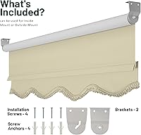 Vista 7 de CHICOLOGY - Persianas enrollables con protección solar personalizadas, persianas sin cordón, cortinas de ventana para el hogar, persianas