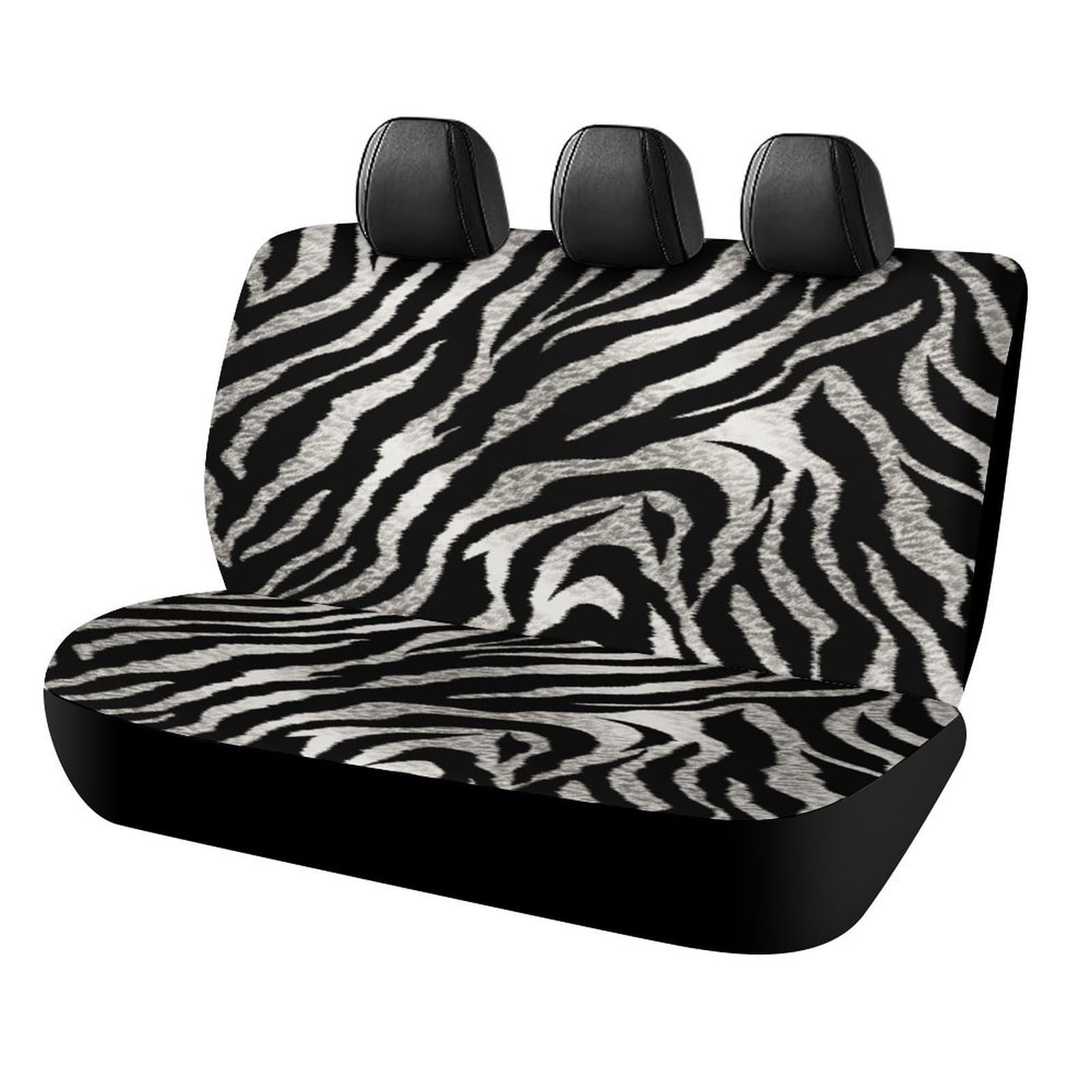 Funda trasera de coche universal, protector de asientos elástico con diseño de cebra 8