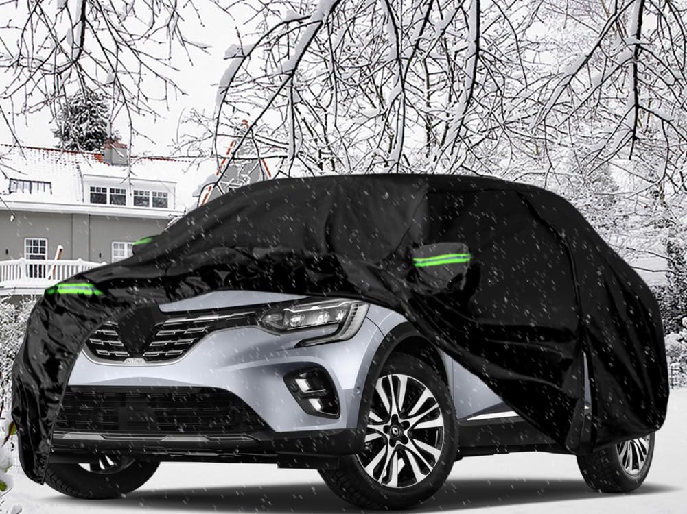 Funda Coche Exterior Compatibles con Renault Captur 2013-2026, Cubierta para Coche Impermeable, Coberturas Completas con Tira Reflectante