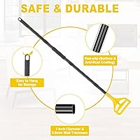 Vista 5 de KeFanta Mango de trapeador de 60 pulgadas, resistente comercial, reemplazo de palo de trapeador industrial, cambio rápido, soporte de repuesto