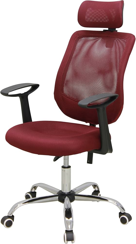 Amazon.co.jp: メッシュチェア C-040 オフィスチェア (ワイン