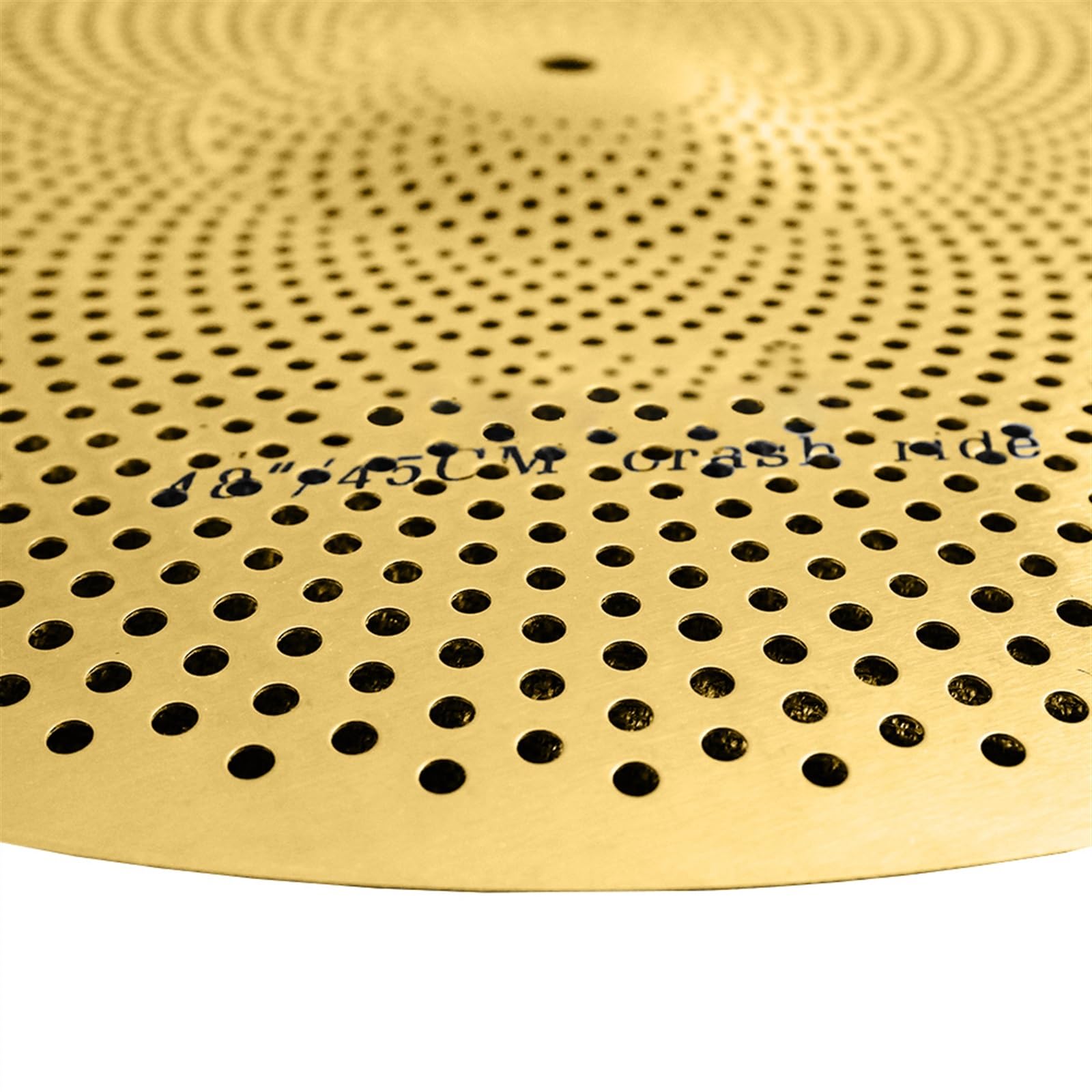 Une Paire Golden Mute Cymbal 14" Hi-Hat Cymbal Low Volume Cymbal Percussion Instrument Accessoires pour Instruments à Percussion