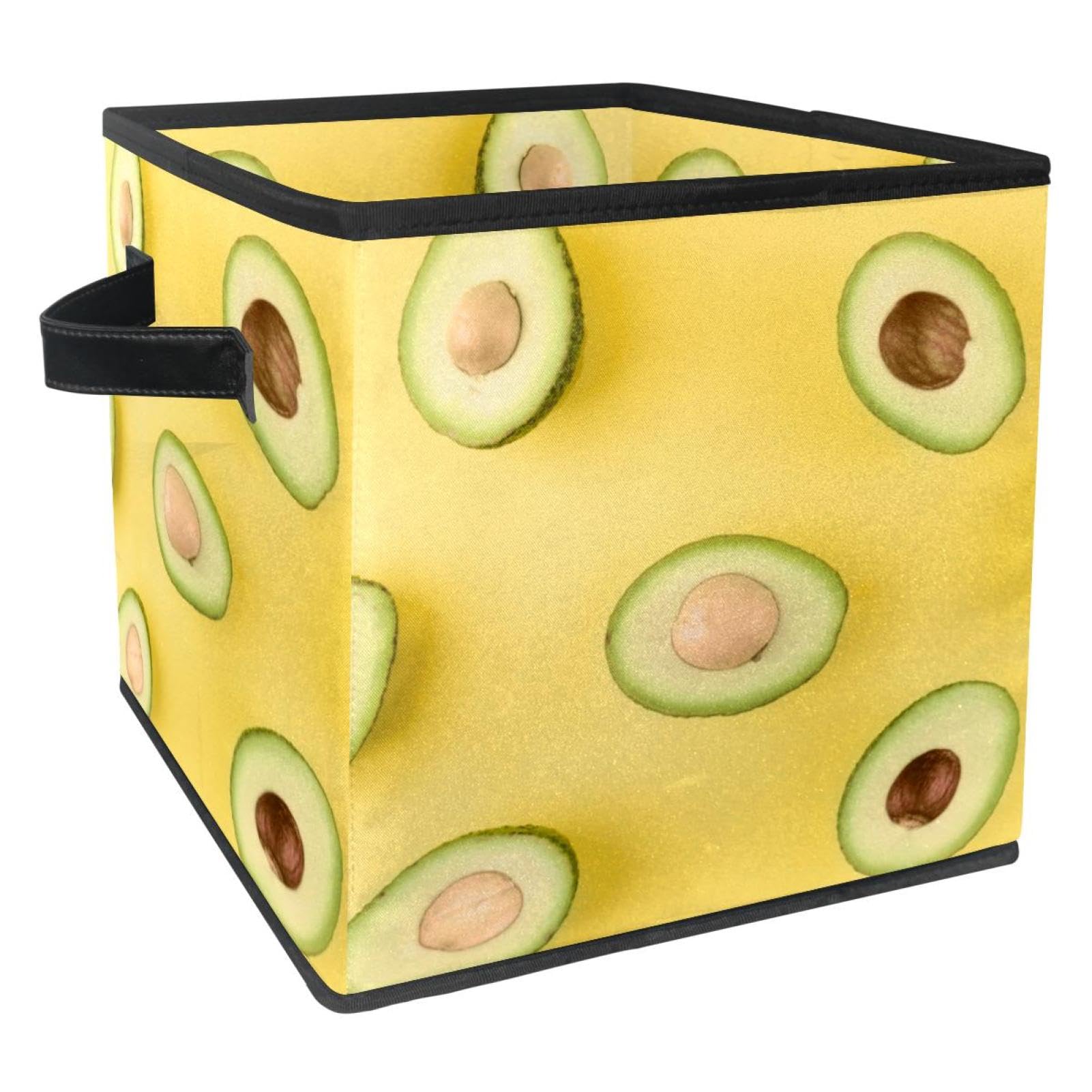 Boîte de rangement pliable cube tissu avocat bac de rangement placard pour vêtement et livre