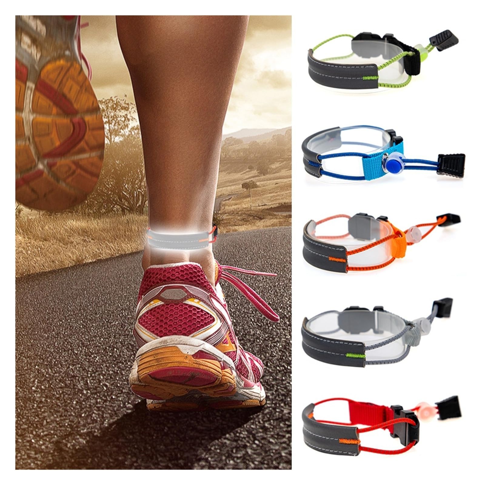 Cinghie per gambe riflettenti per ciclismo, regolabili, clip per pantaloni di sicurezza per bici