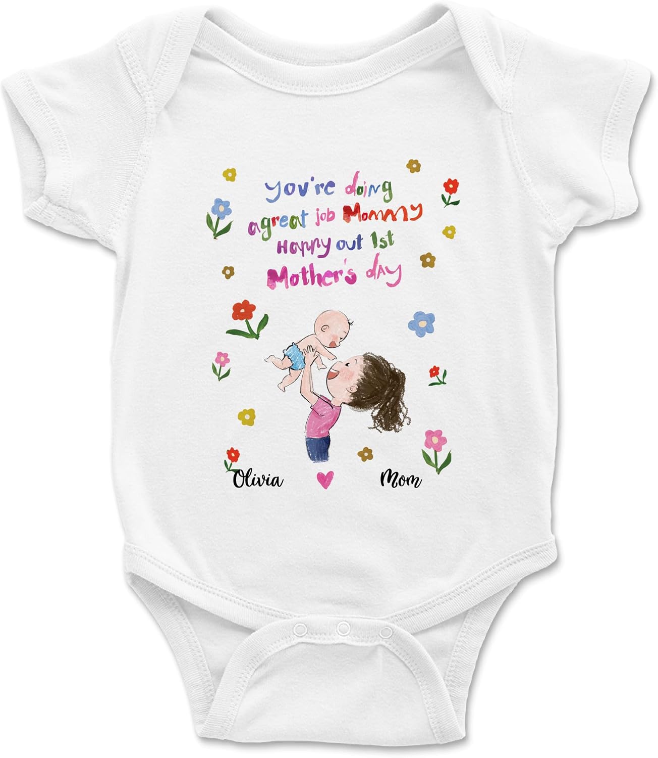 Gossby Personalized Onesie You're doing a great job Mommy - Happy out 1st Mother's Day