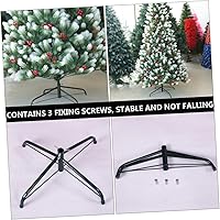 Vista 4 de 2pcs Metal Christmas Tree Brackets Sturdy Support for Xmas Tree Stand Non-Slip Base Christmas Tree Racks Home Decor Accessories
