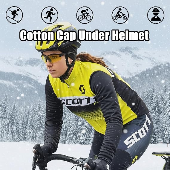 Skull Cap, 3Pcs Skull Cap Beanie Hat Skul/l Caps Beanie Cycling Helmet Liner Ca/p Lining and Running Hat for Men Lightweight Workout Beanie Hat for Running Cycling Workout Outdoor Sports