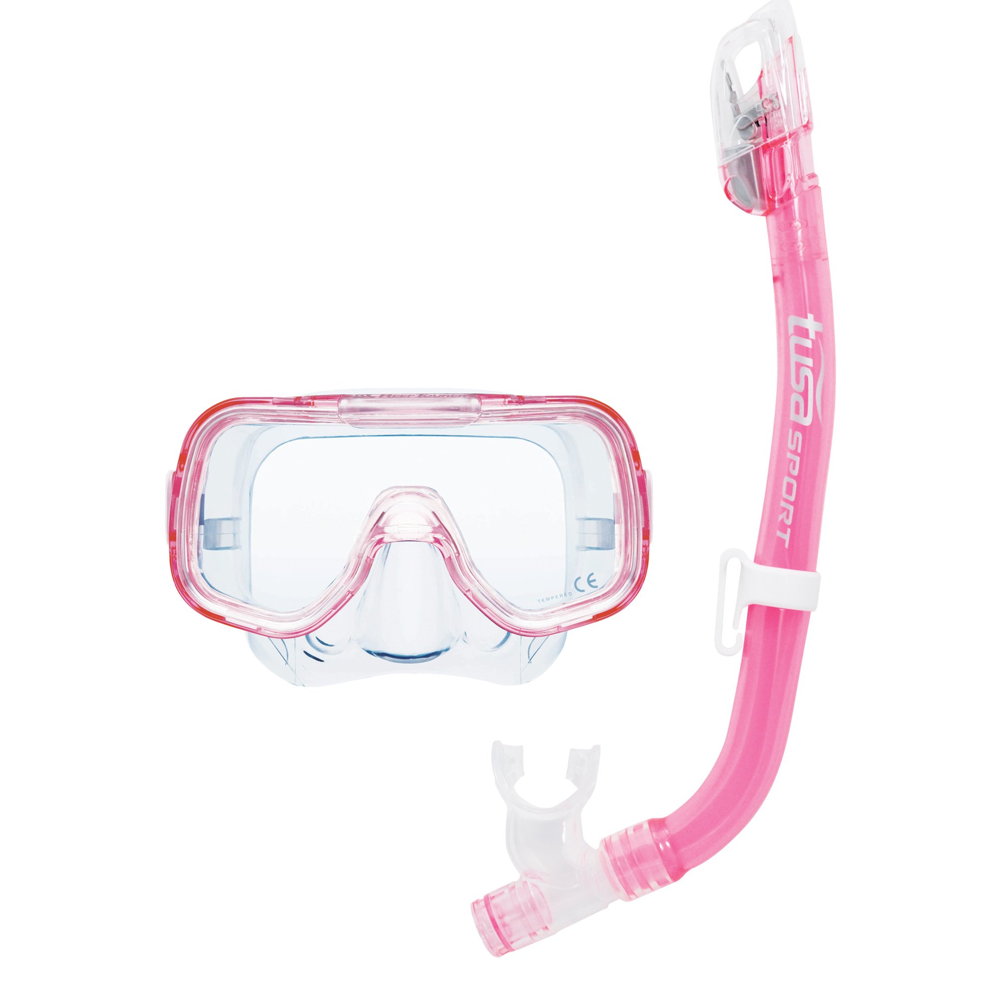Tusa Mini Kleio Junior Mask & Snorkel Set - Colour Choice (Pink/clear)