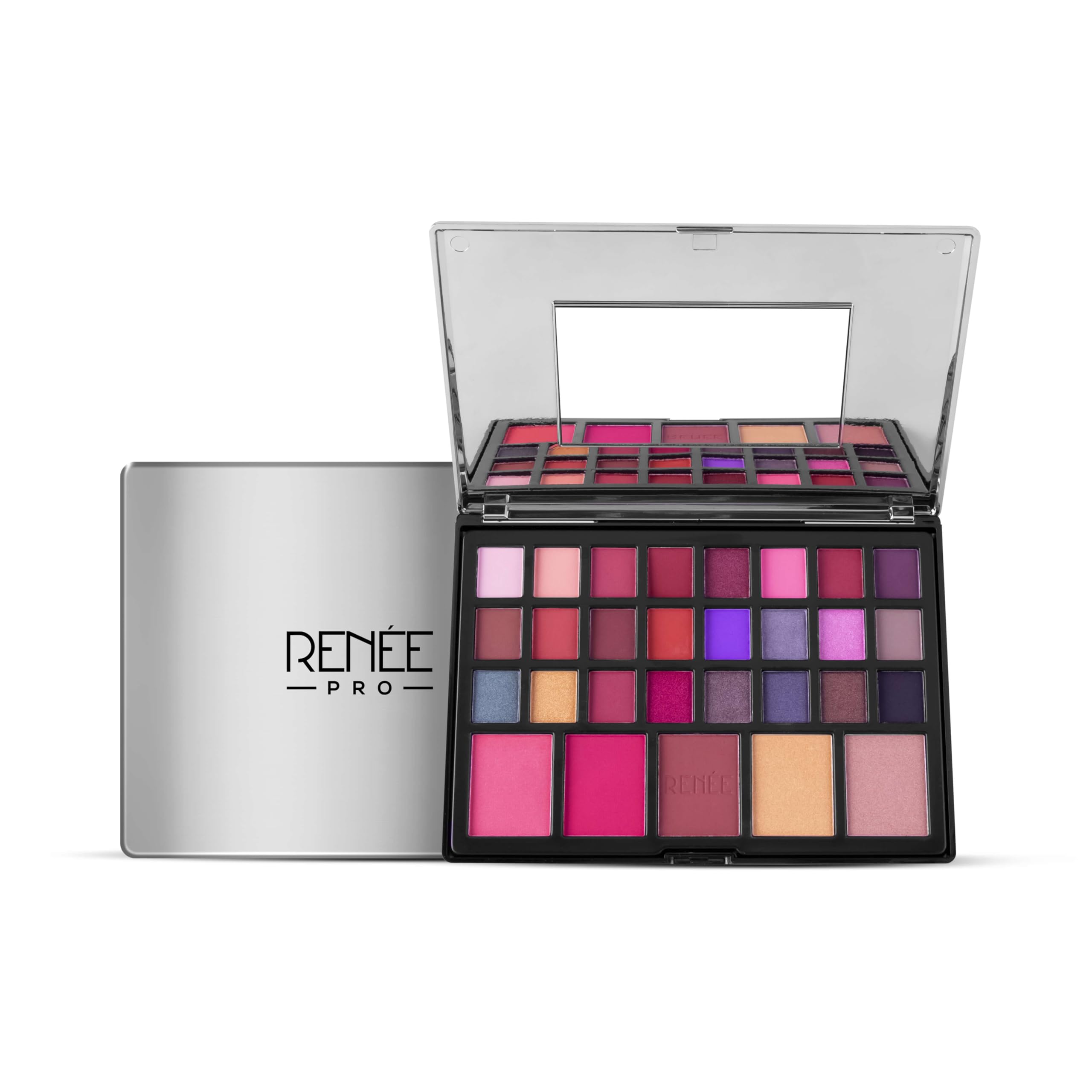 RENEE PRO Twilight Eyeshadow Palette 65 Gm - 24 Stunning Shades, Blushes, Bronzer & Highlighters - Smooth, Matte, Metallic & Shimmery Textures Makeup Finish Application - For Women, Cruelty-Free-image-9