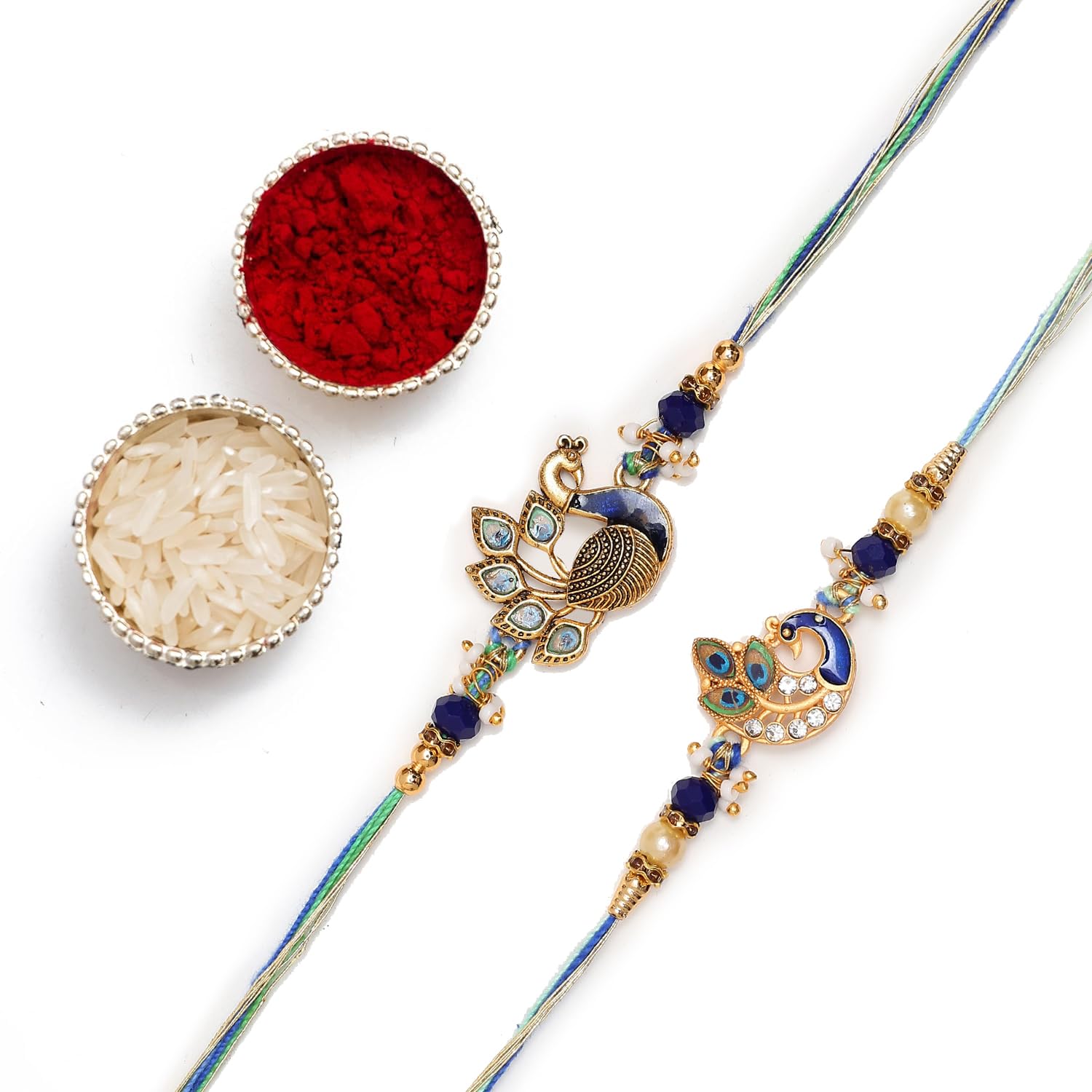 The Purple Tree Mens Meenakari Peacock Rakhis For Brother With Roli Chawal And Card (Pack Of 2) Rakhi For Bhai, Rakshabandhan Gift For Brother, Rakhi Gift, Rakhi Combo (B0D4ZDFHR3) Amazon Price History, Amazon Price Tracker